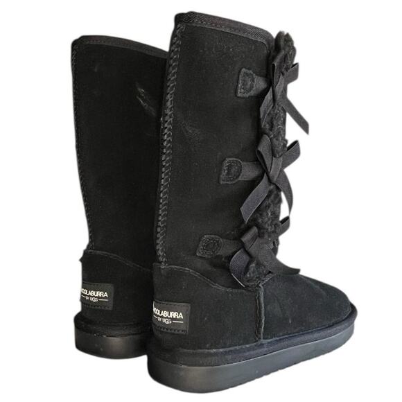 Girls Koolaburra By UGG Victoria Tall 1020171 Faux Fur Lined Boot Size 12 Black - Picture 4 of 6